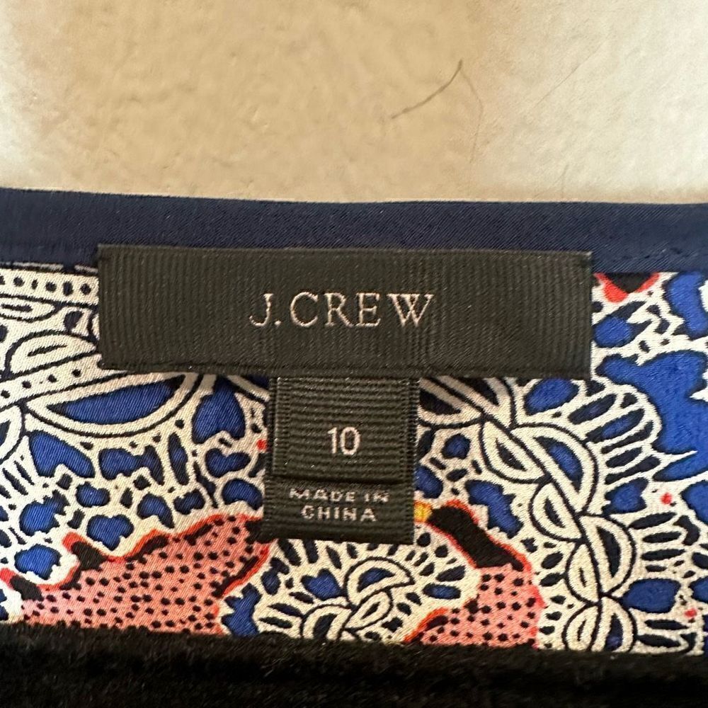J. Crew Black Label Silk Paisley Dress 10